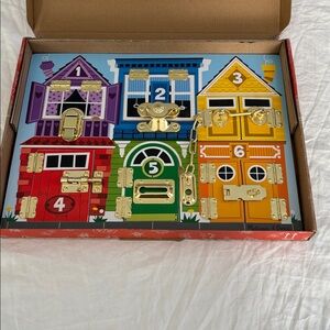 Melissa & Doug Wooden Latches Board Sensory Activity Toy for Kids  NIB